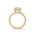 Pear Cut Diamond Split Shank Engagement Ring