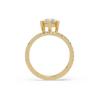 Marquise & Round Cut Diamond Bypass Engagement Ring