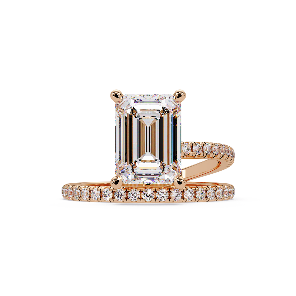 Emerald Cut Solitaire Diamond Engagement Ring