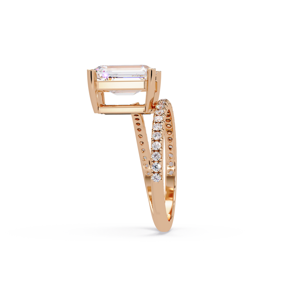 Emerald Cut Solitaire Diamond Engagement Ring