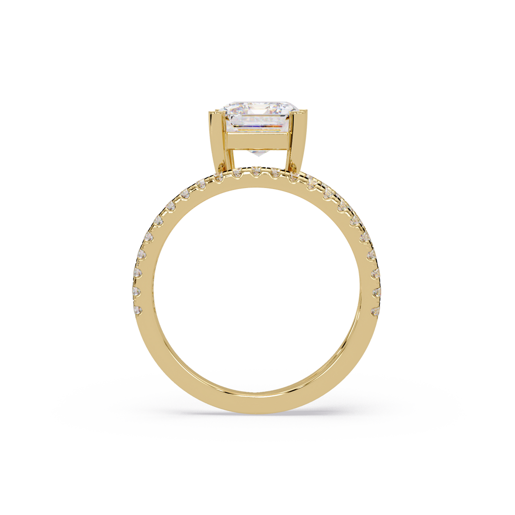 Emerald Cut Solitaire Diamond Engagement Ring