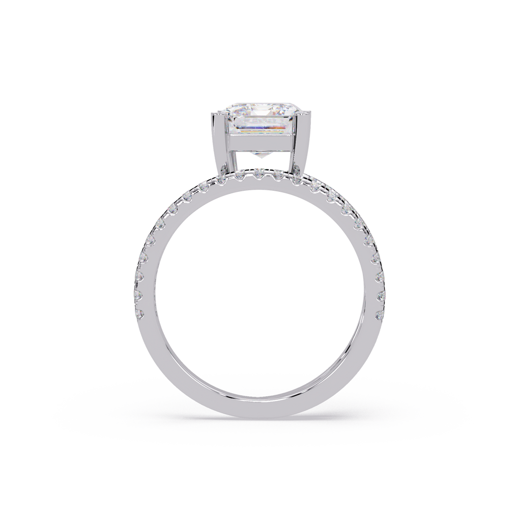 Emerald Cut Solitaire Diamond Engagement Ring