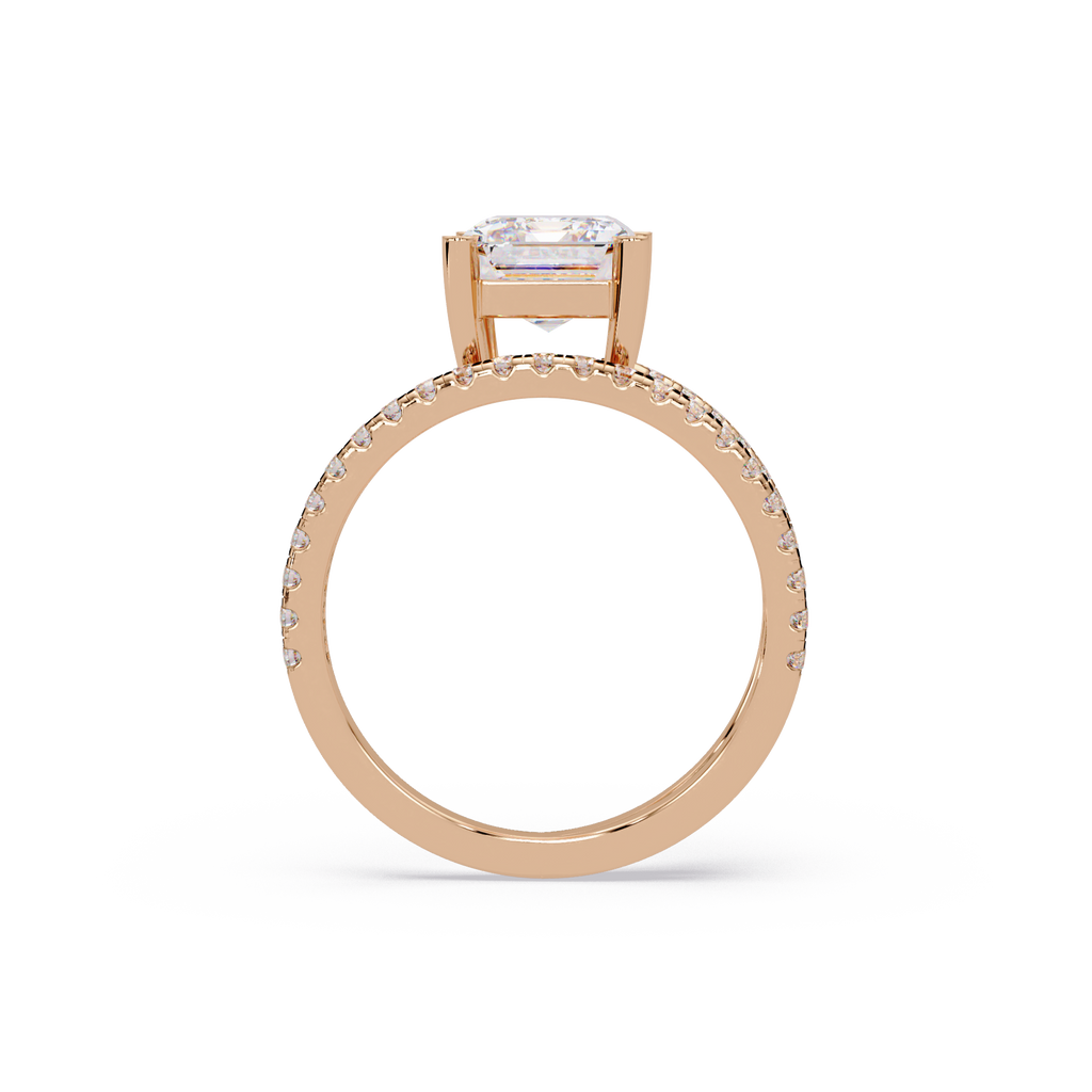 Emerald Cut Solitaire Diamond Engagement Ring