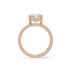 Cushion Square & Round Cut Diamond Bypass Engagement Ring