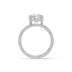 Cushion Square & Round Cut Diamond Bypass Engagement Ring