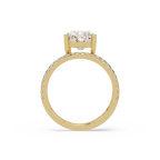 Cushion Square & Round Cut Diamond Bypass Engagement Ring