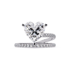 Heart Cut Diamond Bypass Engagement Ring