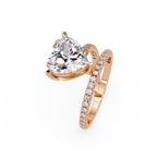 Heart Cut Diamond Bypass Engagement Ring