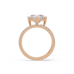 Heart Cut Diamond Bypass Engagement Ring