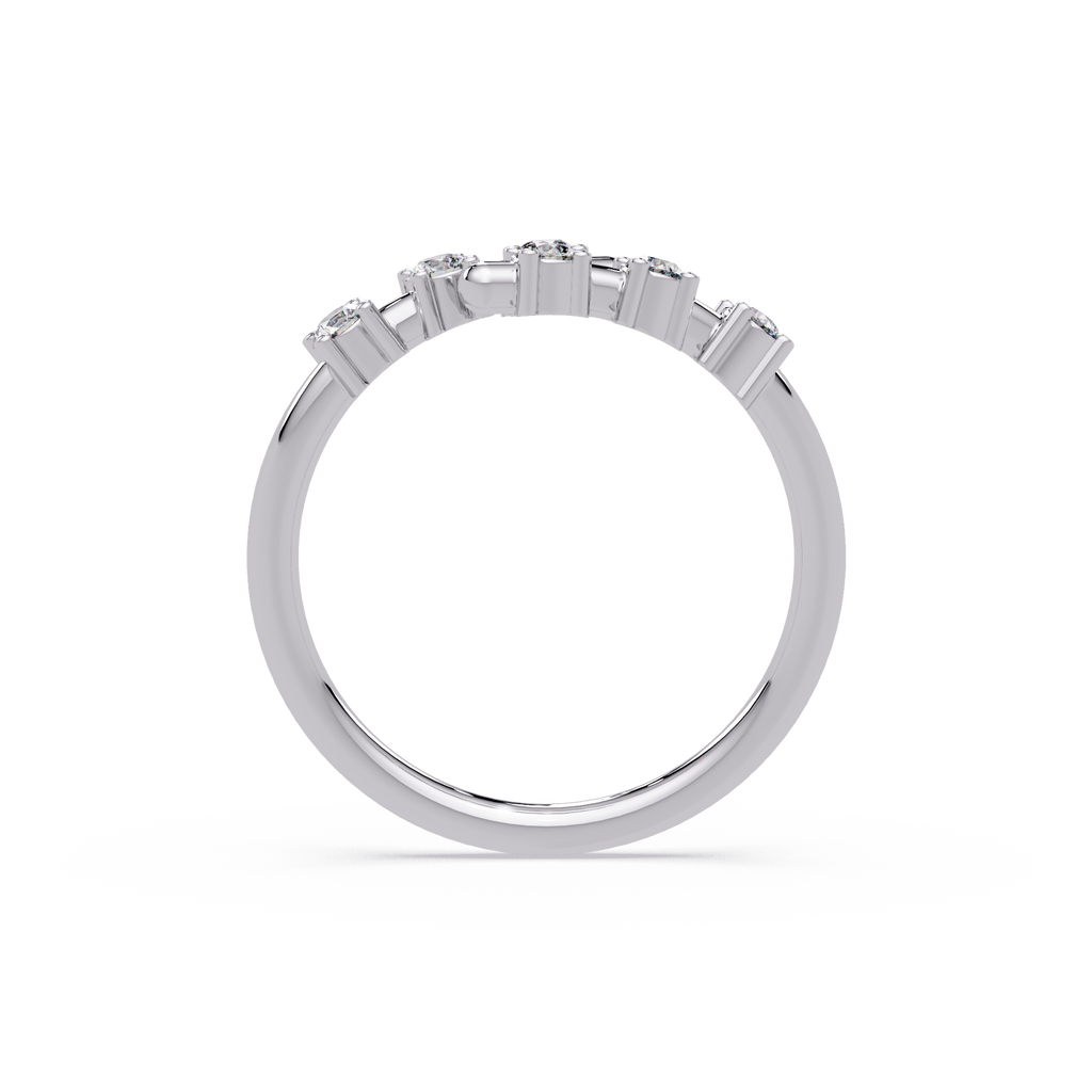 Round Cut Diamond Open Wrap Ring