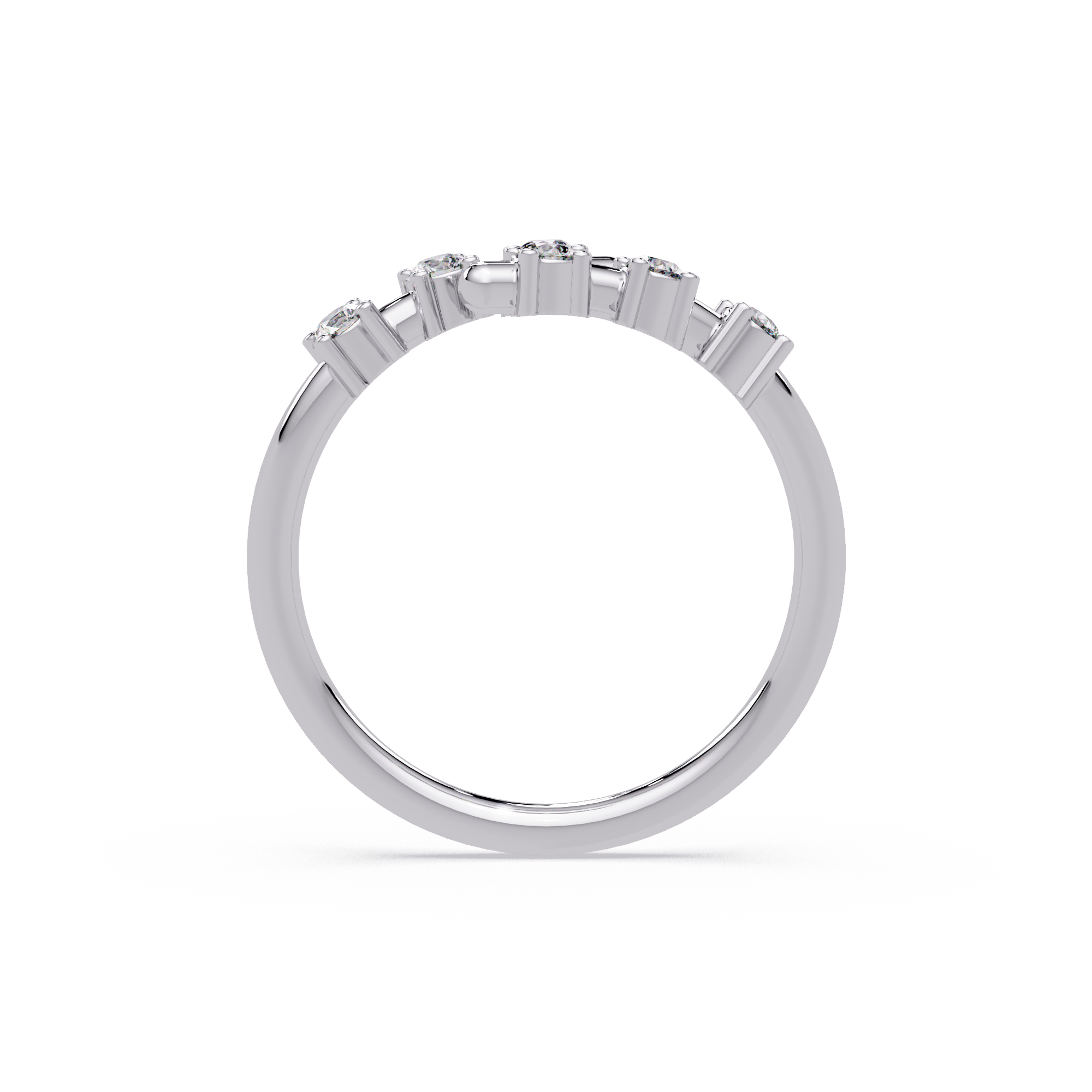 Round Cut Diamond Open Wrap Ring
