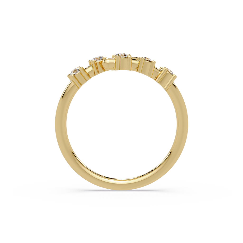 Round Cut Diamond Open Wrap Ring