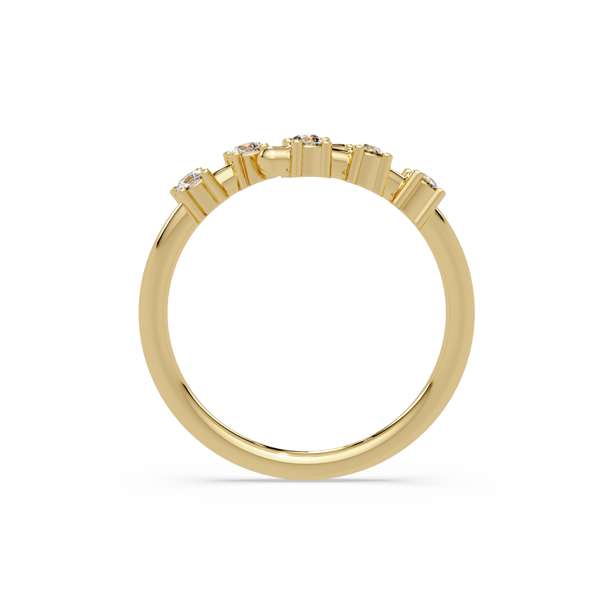 Round Cut Diamond Open Wrap Ring