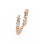 Round Cut Diamond Open Wrap Ring