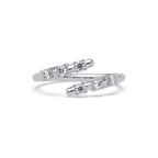 Round Cut Diamond Open Wrap Ring