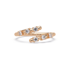Round Cut Diamond Open Wrap Ring