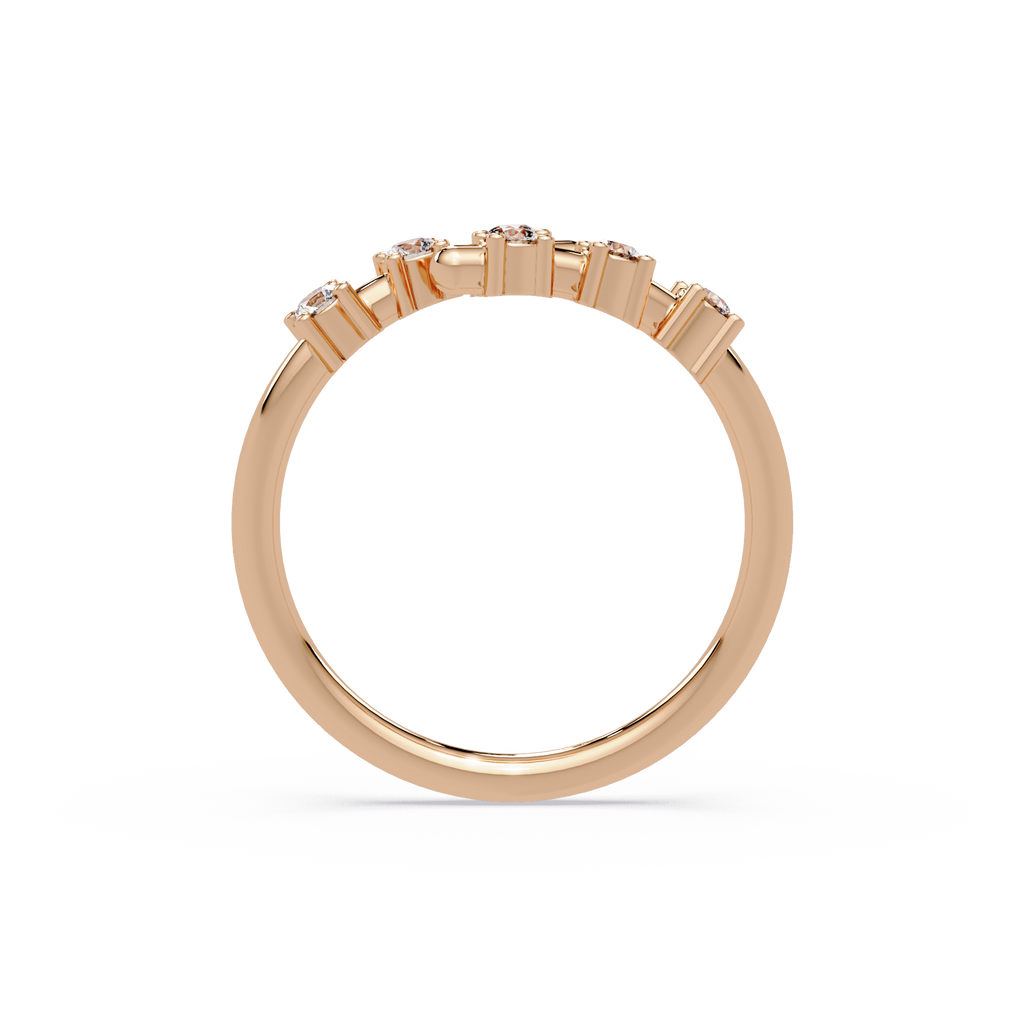 Round Cut Diamond Open Wrap Ring