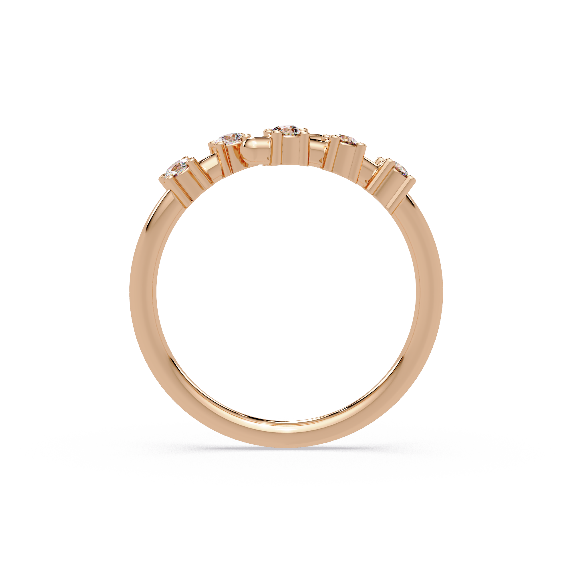 Round Cut Diamond Open Wrap Ring