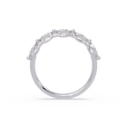 Nature Inspired Round Cut Diamond Wedding Ring