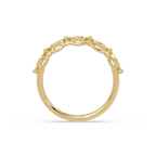 Nature Inspired Round Cut Diamond Wedding Ring
