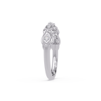 Nature Inspired Round Cut Diamond Wedding Ring
