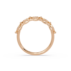 Nature Inspired Round Cut Diamond Wedding Ring