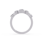 Round Cut Graduated Five-Stone Open Bypass Ring