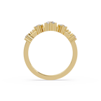 Round Cut Graduated Five-Stone Open Bypass Ring