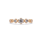 Round Cut Graduated Five-Stone Open Bypass Ring