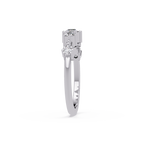Round Cut Graduated Five-Stone Open Bypass Ring