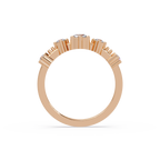 Round Cut Graduated Five-Stone Open Bypass Ring