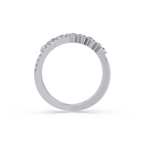 Round Cut Graduated Diamond Criss Cross X Ring