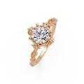 Vintage Round Cut Diamond Filigree Halo Engagement Ring