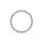 Round Cut Diamond Alternating Bead and Bar Eternity Ring