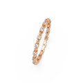 Round Cut Diamond Alternating Bead and Bar Eternity Ring