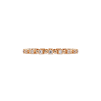 Round Cut Diamond Alternating Bead and Bar Eternity Ring