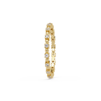 Round Cut Diamond Alternating Bead and Bar Eternity Ring