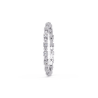 Round Cut Diamond Alternating Bead and Bar Eternity Ring