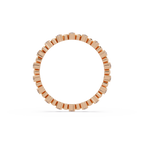 Round Cut Diamond Alternating Bead and Bar Eternity Ring