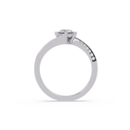 Round Cut Diamond Bypass Engagement Ring