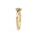 Round Cut Diamond Bypass Engagement Ring