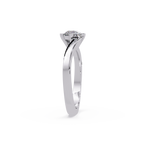Round Cut Diamond Bypass Engagement Ring