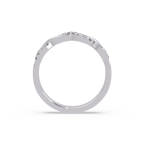 Round Cut Diamond Twisted Infinity Stackable Ring