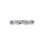 Round Cut Diamond Twisted Infinity Stackable Ring