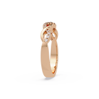 Round Cut Diamond Twisted Infinity Stackable Ring