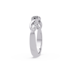Round Cut Diamond Twisted Infinity Stackable Ring
