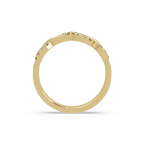 Round Cut Diamond Twisted Infinity Stackable Ring