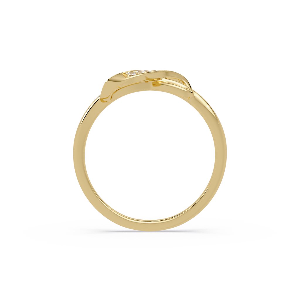 Elegant Diamond Infinity Wave Ring