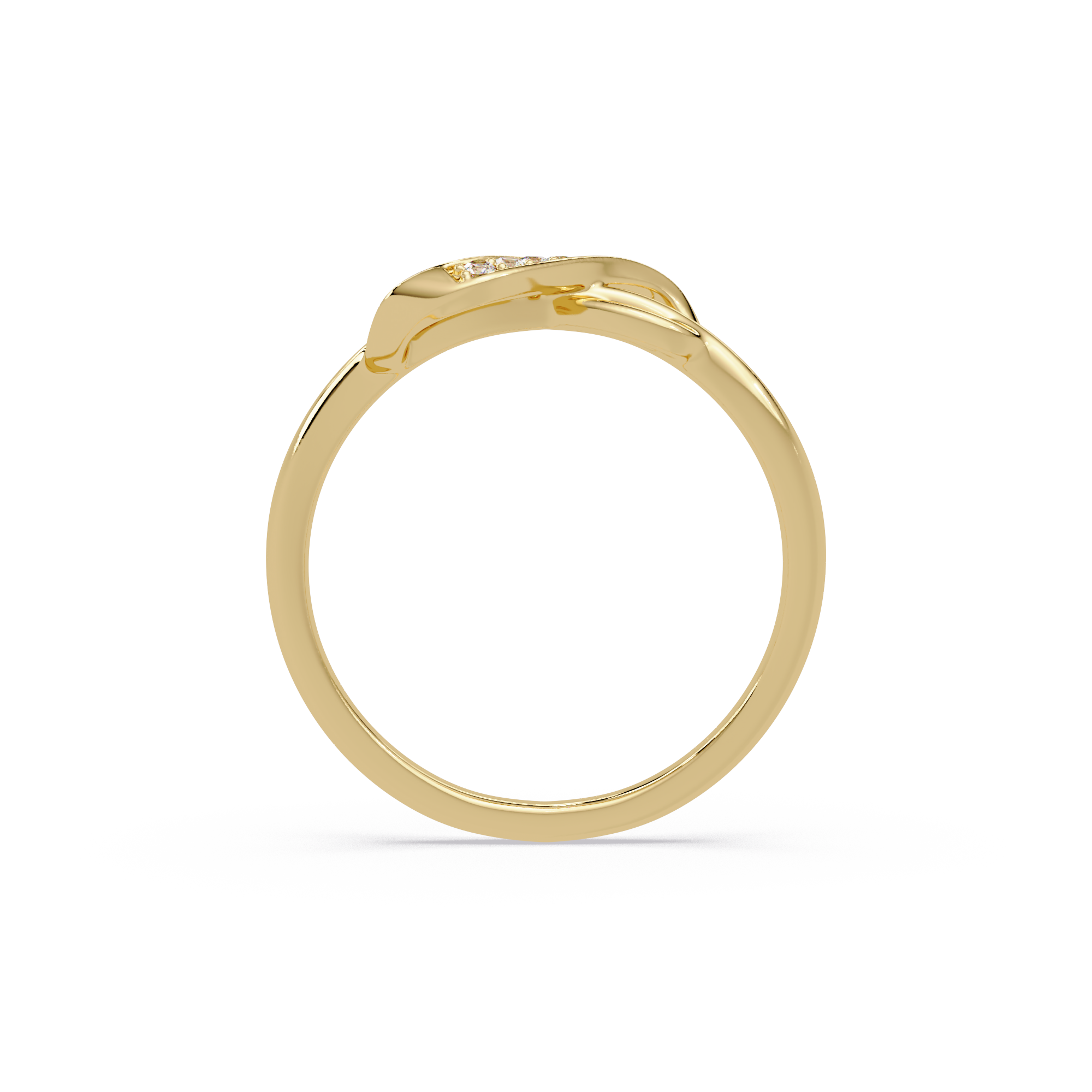 Elegant Diamond Infinity Wave Ring
