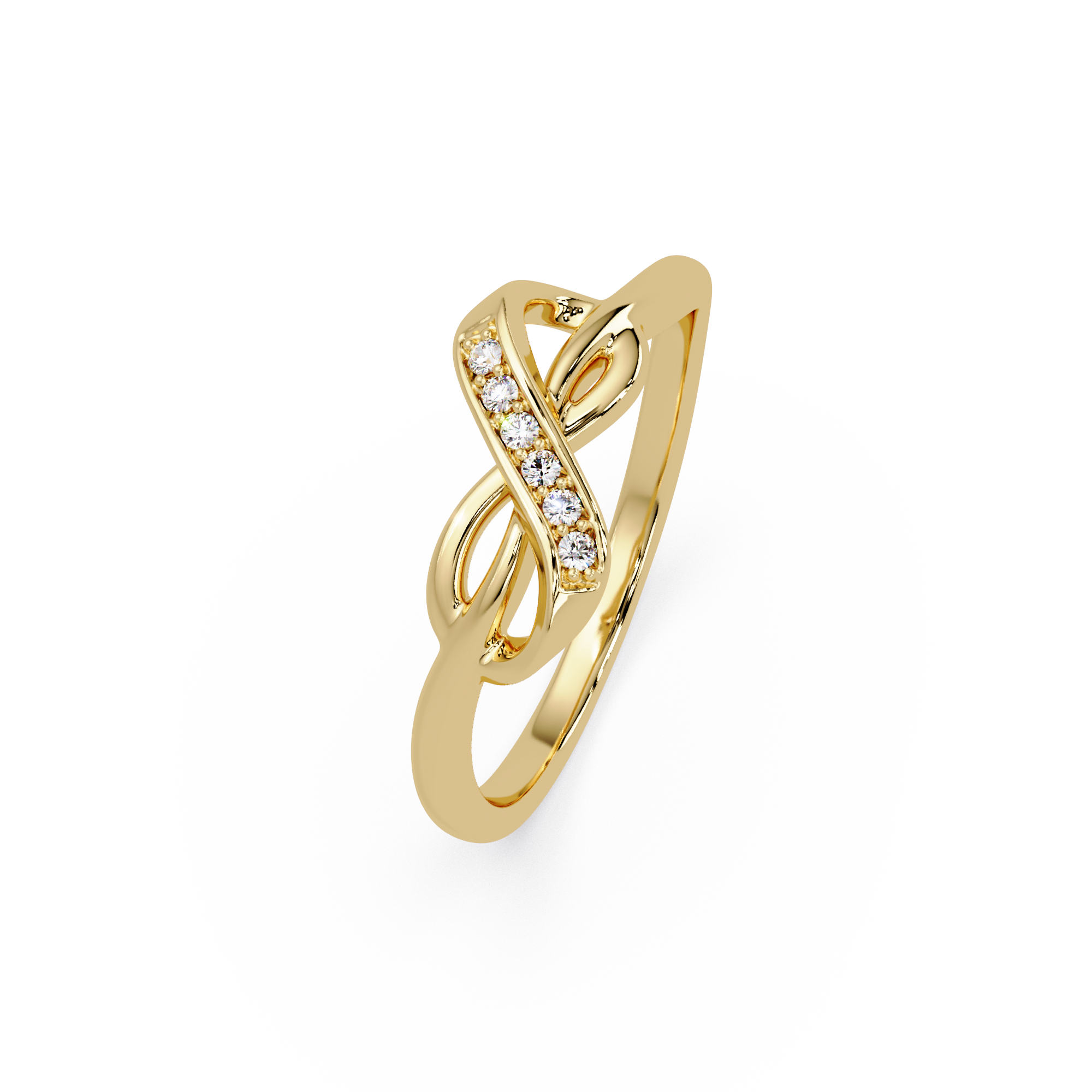 Elegant Diamond Infinity Wave Ring